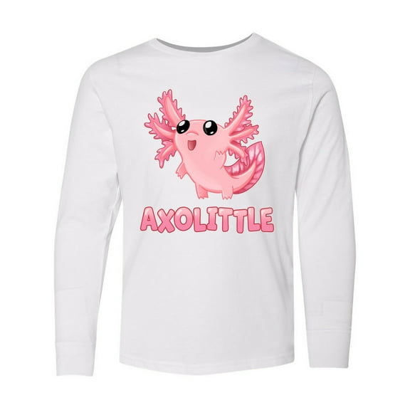 Inktastic Axolittle Cute Baby Axolotl Long Sleeve Youth T-Shirt