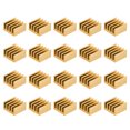 thumbnail image 5 of Uxcell 9x9x5mm Gold Tone Sticky Aluminum Heatsink Electronics Cooler 20 Pcs, 5 of 5