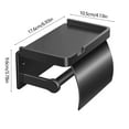 thumbnail image 3 of Tyidzon Toilet Paper Holder with Shelf, Adhesive Or Screw Wall Mount Toilet Tissue Roll Holder, Rustproof & Multifunctional Stainless Steel Bathroom Decor Storage Dispenser, Black, 3 of 6