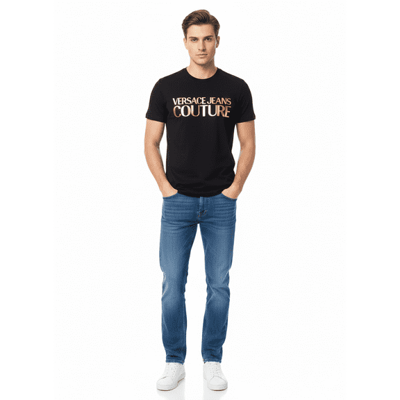 Versace Jeans Couture Black/Gold Mens Signature Foil Print T-Shirt
-XXXL for mens