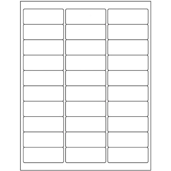 SJPACK 30-UP Address Labels for Laser Inkjet Printers 1" x 2-5/8", Pack of 6000 Labels