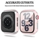 thumbnail image 2 of 12 Pack Case with Tempered Glass Screen Protector for Apple Watch 44mm SE 2 Series 6 5 4 SE, Full Protective Matte PC Cover for Iwatch 44mm Accessories (12 Packs, 44mm), 2 of 5