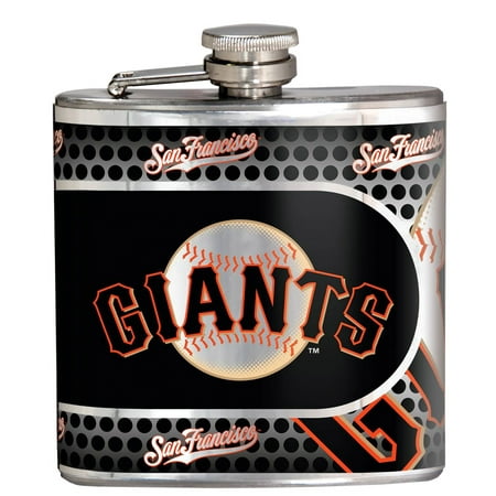 San Francisco Giants 6oz. Stainless Steel Hip Flask - Silver - No (Best Bars In America San Francisco)