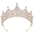 thumbnail image 1 of Pearl Crown Hermosa boda Diadema con estilo Trabajo de novia para decoración, 1 of 5