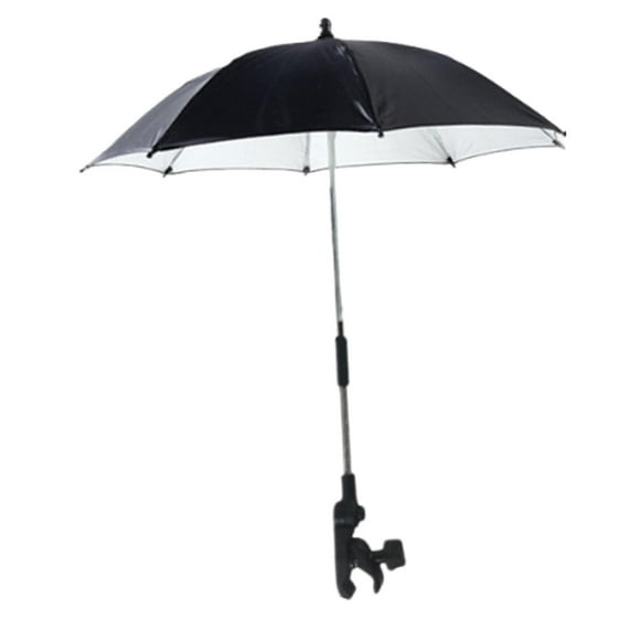 koolsoo Parasol de Chaise de Plage Parasol Polyvalent pour Poussette pour Patio Extérieur Jardin Noir