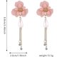 thumbnail image 4 of Pendientes de borlas para mujer, cadenas largas, pendientes llamativos, bonitos pendientes de flores, pendientes coloridos, joyería de moda rosa -, 4 of 5