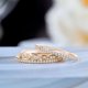 thumbnail image 3 of JeenMata Conjunto de Trío de Alianzas de Boda Armonizantes para Mujer en Oro Rosa de 18 K sobre Plata, 3 of 8