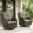 thumbnail image 3 of Bellefurn Outdoor Swivel Rocker Chairs Set of 2,Patio Wicker Swivel Glider Chairs Patio Rocking Chairs with Side Table Patio Furniture Set for Porch Deck Backyard Garden, 3 of 11