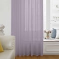 thumbnail image 6 of Purple Solid Color Sheer Curtains 84 Inches Long, Aesthetics Contemporary Luxury Light Filering Curtains, Breathable Simi Curtain Privacy Drapes for Living Room Bedroom Lightweight Window Treatment, 6 of 9