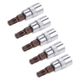 thumbnail image 5 of Uxcell 1/4" Drive x T30 Torx Bit Socket, S2 Steel Bits, CR-V Sockets 38mm Length (For Hand Use Only) 5 Pack, 5 of 5