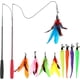 thumbnail image 1 of varitas retráctiles para gatos y 9 recambios de plumas para gatos, juguete interactivo para gatos., 1 of 5