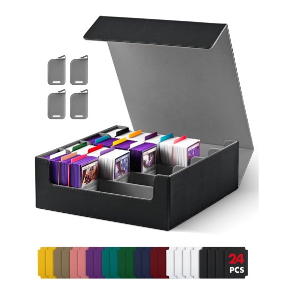 Caja de almacenamiento de tarjetas UAONO para tarjetas coleccionables con capacidad para más de 2400
