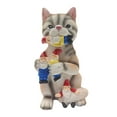 thumbnail image 2 of Estatua De Gato Gnomo Estatua de gnomo comiendo gato, adornos artesanales de resina Animal, decoración de escritorio para jardín Ndcxsfigh  Libre de BPA, 2 of 6