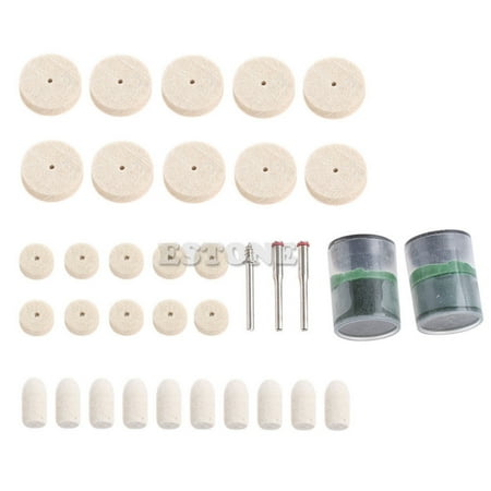 

Sofullue 35Pcs Soft Felt Polishing Buffing Burr Wheel Kit For Rotary Tools 1/8
