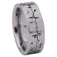 thumbnail image 3 of Howling Wolf Lifeline Tungsten Carbide Ring, 3 of 6