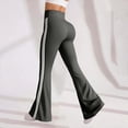 thumbnail image 5 of Gkeoshab Yoga Pants Women Women's Side-Stripe Flared Yoga Pants Nylon Spandex Bootcut Lounge & Workout Trousers with Comfort Fit Grey M, 5 of 7