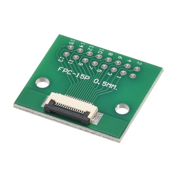 Uxcell FPC Converter Board 15P 0.5mm on Socket Side, Back 1.0mm, to DIP 2.54mm