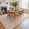 thumbnail image 2 of NewBuros 5'x7' Washable Area Rug for Living Room, Non Slip Vintage Distress Print Pattern Floral Rug, Soft Low Pile Indoor Carpet for Bedroom Dining Room, Light Pink Colorful, 2 of 10