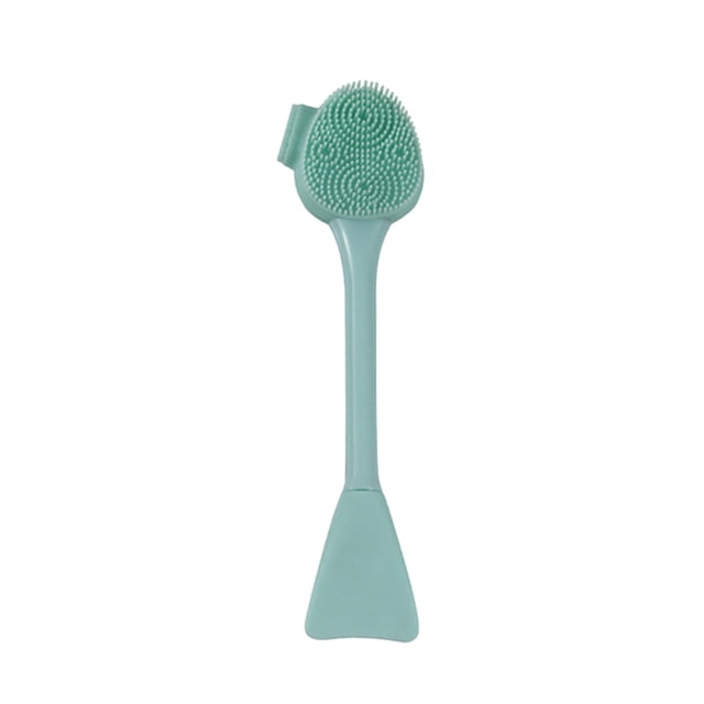 Cepillo limpiador facial de silicona de doble extremo 2 en 1 y cepillo para masaje de limpieza profunda, herramienta de belleza facial