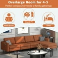thumbnail image 6 of Costway Modular L-shaped Sectional Sofa w/ Reversible Chaise & 4 USB Ports Orange, 6 of 11