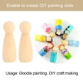 thumbnail image 3 of M Buder Set de 10 Piezas de Muñecas de Madera Natural para Pintar DIY y Manualidades, Figuras Femeninas de 6.5 cm / 2.6 inches, Juguete Creativo y Decorativo para Niños, Desarrollo de Creatividad, 3 of 9
