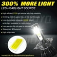 thumbnail image 2 of H4 LED Headlight Bulbs for 2002-2013 Nissan X-Trail High and Low Beam Plug & Play 14000LM 6000K, 2 Bulbs, 2 of 10