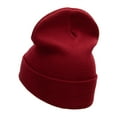 thumbnail image 2 of Argentina Embellishment Embroidered 12 Inch Long Knitted Beanie - Maroon OSFM, 2 of 5