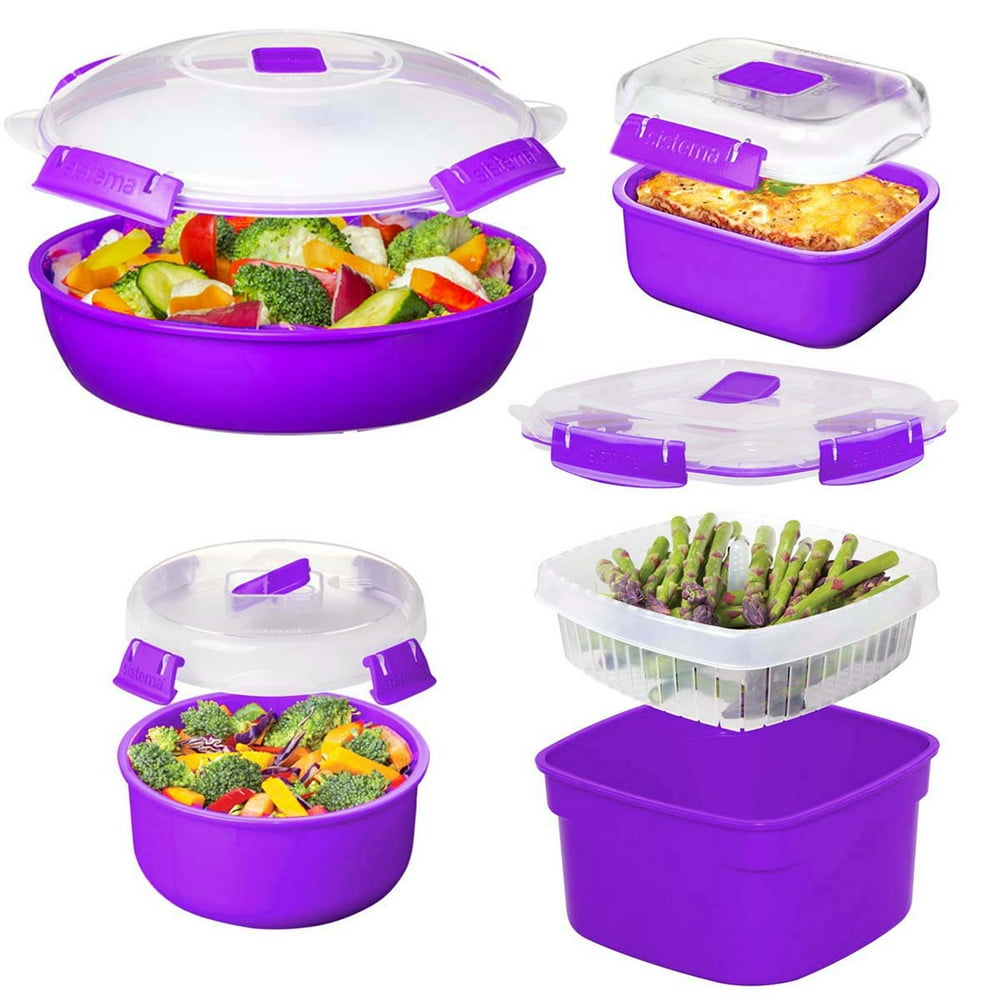 Sistema (8pc) Microwave Cookware & Food Storage Container Set With ...