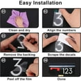 thumbnail image 4 of Genreen Reflective Mailbox Numbers for Outside - 5 Sets House Address Numbers with Sticky Tabs, Easy Install & Night Visible (0-9), 4 of 7