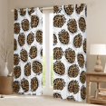 thumbnail image 2 of Feelyou Strawberry Blackout Curtains Set of 2 (52x84 Each), Leopard Print Window Curtains, 2 of 6