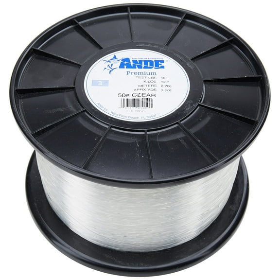 Ande A14-8C Premium Monofilament Fishing Line 1/4 lb Spool 8 lb 1575 Yards Clear
