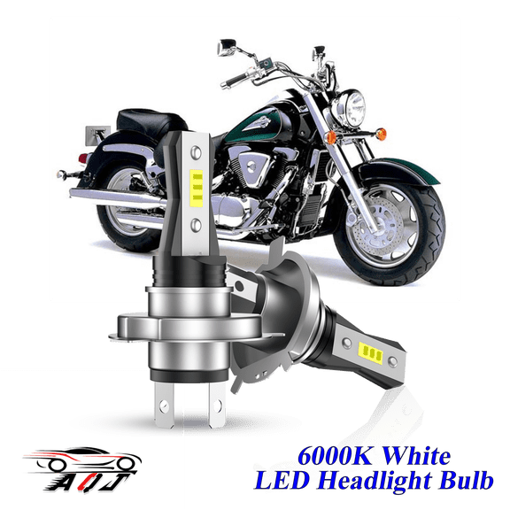 Compatible with Suzuki Intruder Volusia VS750 800 1400 1500, 2-Pack H4 9003 HB2 Led Headlight Bulbs Motorcycle Bulb,10000lm 6000K Cool White