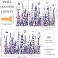 thumbnail image 2 of Juego de 3 calcomanías de lavanda para muebles y manualidades (15 x 30 cm) con flores moradas y mariposas., 2 of 9
