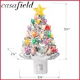 thumbnail image 7 of Ceramic Christmas Tree Night Light - Silver Plug-in Decorative Night Light with 28 Bulbs and Star Topper, 7 of 7