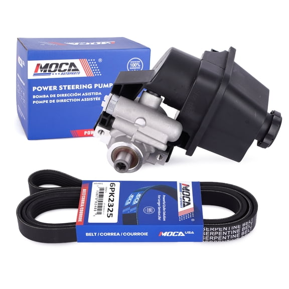 MOCA AUTOPARTS Power Steering Pump with Serpentine Belt 6PK2325 Fit for 2002-2003 Oldsmobile Bravada 4.2L & 2005-2008 Saab 9-7x 4.2L