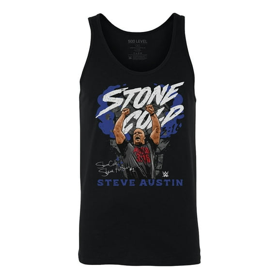 Men's 500 Level Black "Stone Cold" Steve Austin Pose Tank Top