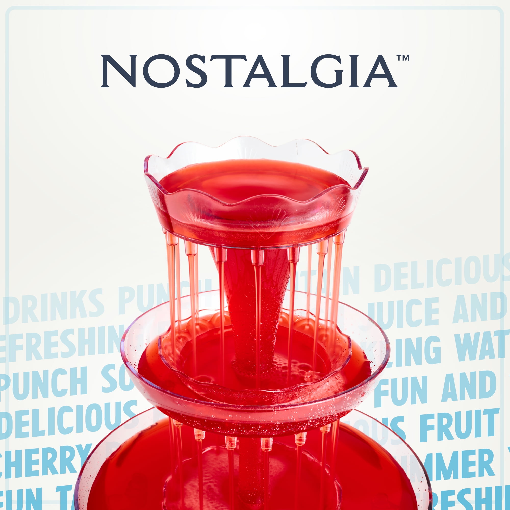 Nostalgia 3-Tier Party Drink Dispenser and Beverage Fountain with LED Lighted Base, 1.5 gal, Delux