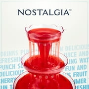 Nostalgia 3-Tier Party Drink Dispenser and Beverage Fountain with LED Lighted Base, 1.5 gal, Delux