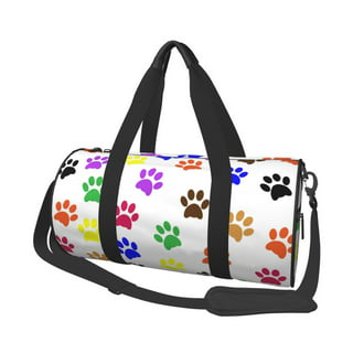  Dog Bone Travel Duffle Bag for Men Women Brown Puppy Paw  Overnight Weekender Bag Foldable Travel Duffel Bag Large Sports Gym Bag  Waterproof Luggage Tote Bag Tear Resistant