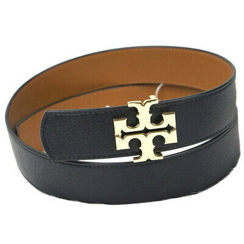 Tory Burch New Tory Burch Womens Black Bark Reversible Logo Leather 1