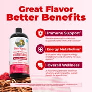 MaryRuth's Morning Multivitamin Liquid, Raspberry Flavor, Vegan, Non-GMO, Unisex, with Vitamins C and D, 1 Count, 32 fl oz