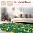 thumbnail image 2 of ODIKA 2'x3' Machine Washable Non-Slip Area Rug, Abstract Botanical Swirls Featuring Intertwined Ferns and Palm Fronds High Traffic Rug, Green, 296409, 2 of 5