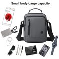 thumbnail image 4 of Hukapapa Nuevo Bolso de Hombro bolso cruzado de mano informal de moda de gran capacidad para hombres al aire libre gris, 4 of 6