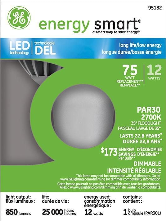 GE LED 75W PAR30 indoor floodlight long neck 1PK