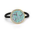 thumbnail image 1 of Circuit Diagram Socket Plug Pattern Silver Metal Hair Tie And Rubber Band Headdress, 1 of 3