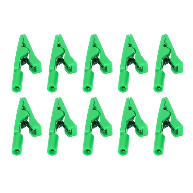 10PCS Clip 2mm Banana Jack Rear Testing Clamp, Durable Heavy Duty, 6mm Opening Size, For Power Regulator