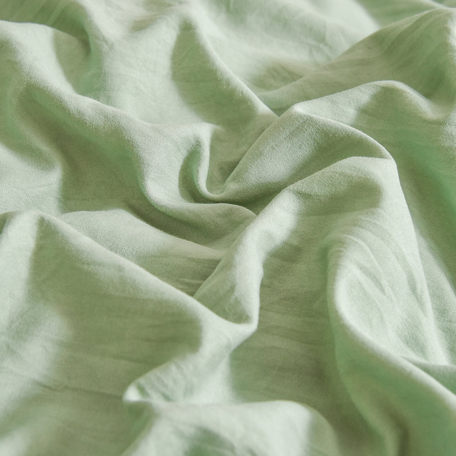 Move Over Green Tufted Tassel Bedding Set Solid Color Pattern Green Macrame Duvet Cover Set King No Filling
