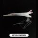 thumbnail image 1 of Réplica de avión de metal a escala 1:400, 15 cm, modelo de avión Boeing Airbus B777 británico, juguete de decoración para habitación de niños, 157.UK concorde, 1 of 6