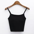 thumbnail image 3 of Ruyang Summer Tops for Women 2024 Women's Solid Color With Chest Pad Bra One Tank Top Sling Clothes Women, 3 of 3
