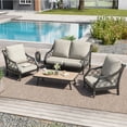 thumbnail image 5 of Pellebant Outdoor Seat Cushion Set 24 x 24 Inch Deep Seat & Back Cushion for Chair Sofa Couch, Off-white, 5 of 8